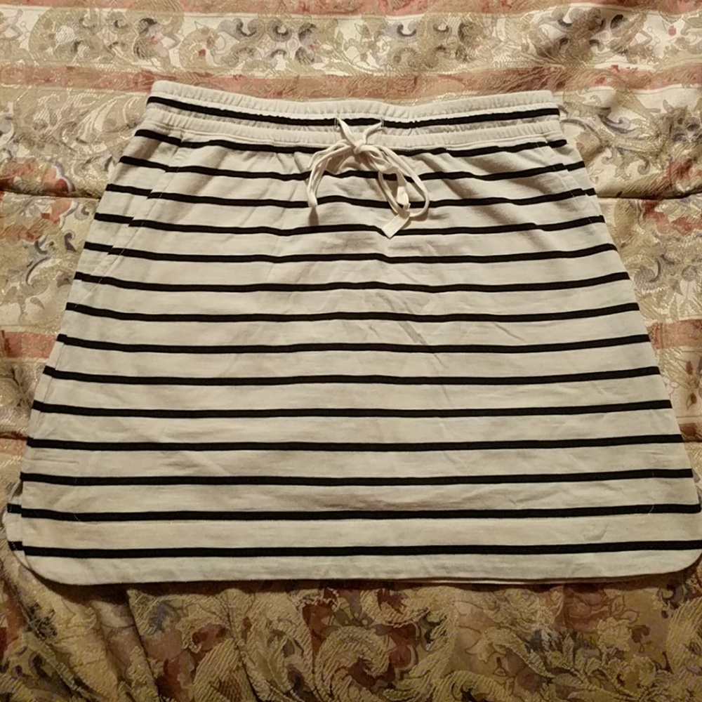 Loft Casual Cotton Striped Skirt